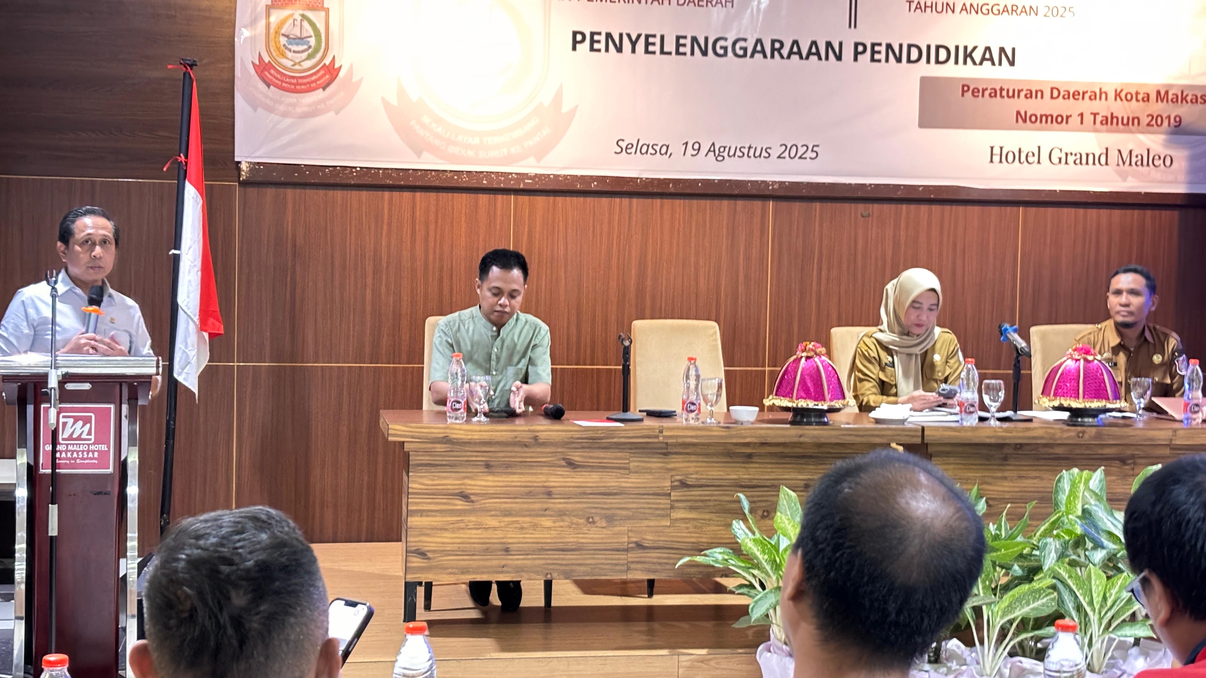 Sosialisasi Perda Penyelenggaraan Pendidikan oleh Anggota DPRD Makassar, Mesakh R. Rantepadang